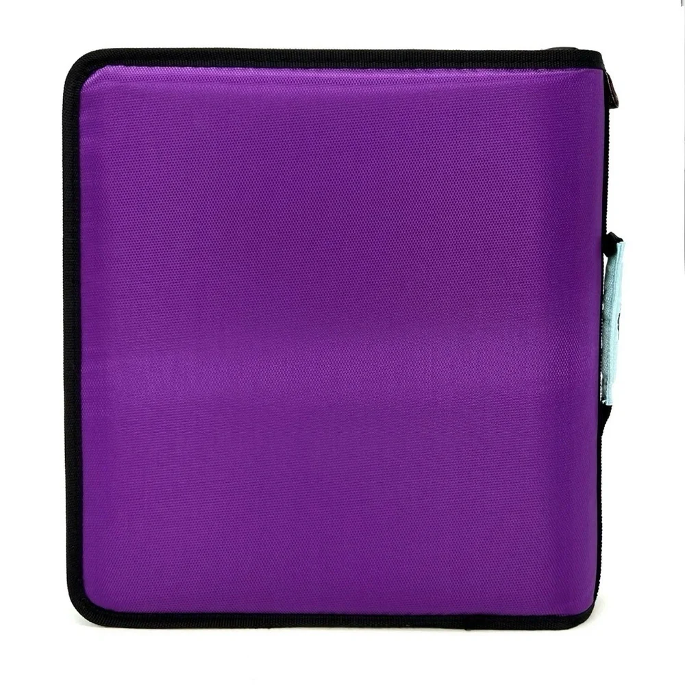 Case-It “The Classic” 2” Three Ring Binder Purple with Blue Polka Dots 3 New NWT